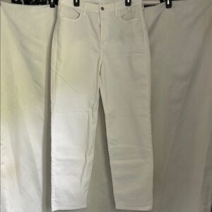 Ol Navy High Rise Loose Fit White Jeans, Size 14T